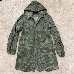 Vtg Army Fishtail Parka Military Night Desert Camouflage Camo Jacket Small 80s
